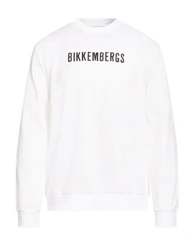 Bikkembergs Man Sweatshirt White Size S Cotton, Elastane