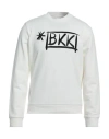 Bikkembergs Man Sweatshirt White Size Xxl Cotton, Elastane In White