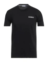 Bikkembergs Man T-shirt Black Size 44 Cotton