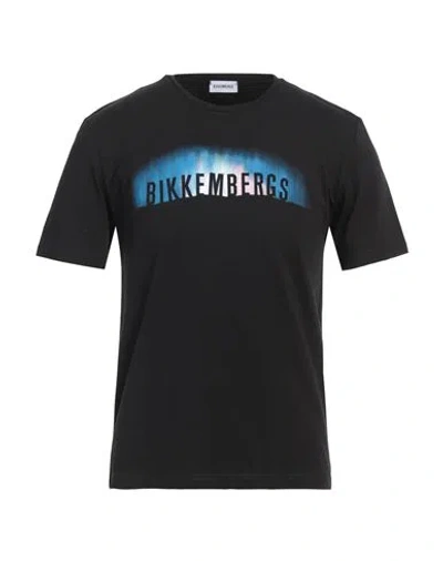 Bikkembergs Man T-shirt Black Size 36 Cotton, Elastane