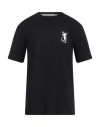 Bikkembergs Man T-shirt Black Size L Cotton In Black