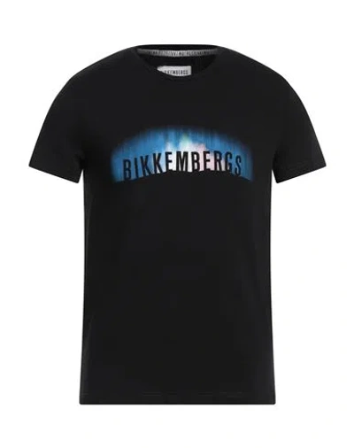 Bikkembergs Man T-shirt Black Size L Cotton, Elastane