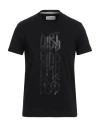 Bikkembergs Man T-shirt Black Size L Cotton, Elastane