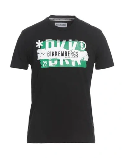 Bikkembergs Man T-shirt Black Size L Cotton, Elastane