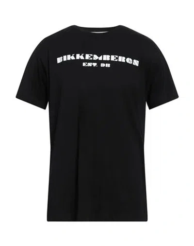 Bikkembergs Man T-shirt Black Size L Cotton, Elastane