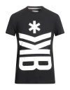 Bikkembergs Man T-shirt Black Size M Cotton, Elastane In Black