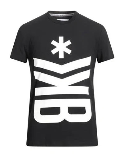 Bikkembergs Man T-shirt Black Size M Cotton, Elastane