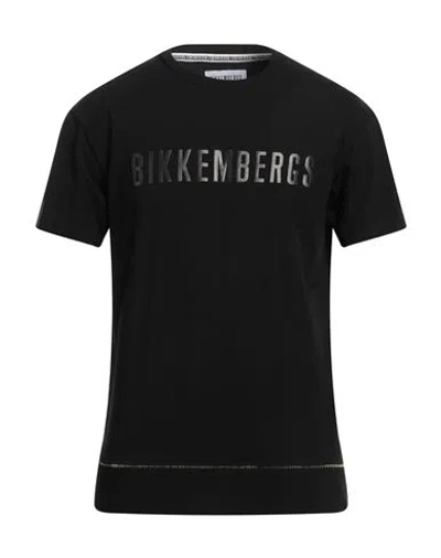 Bikkembergs Man T-shirt Black Size S Cotton, Elastane