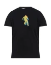Bikkembergs Man T-shirt Black Size S Cotton, Elastane