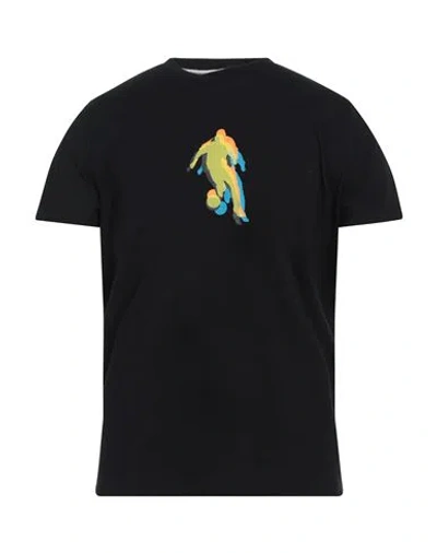 Bikkembergs Man T-shirt Black Size S Cotton, Elastane
