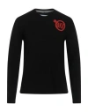 Bikkembergs Man T-shirt Black Size S Cotton, Elastane In Black