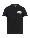 Bikkembergs Man T-shirt Black Size S Cotton, Lycra In Black