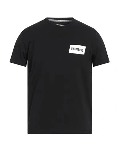 Bikkembergs Man T-shirt Black Size S Cotton, Lycra