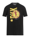 Bikkembergs Man T-shirt Black Size Xxxl Cotton, Elastane