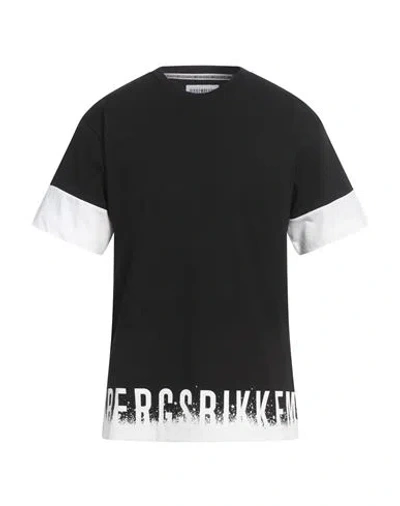 Bikkembergs Man T-shirt Black Size Xxxl Cotton, Elastane