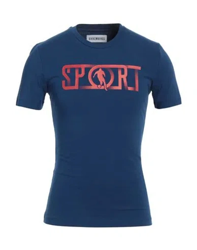 Bikkembergs Man T-shirt Blue Size L Cotton, Elastane