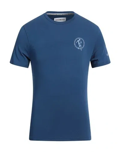 Bikkembergs Man T-shirt Blue Size S Cotton, Elastane