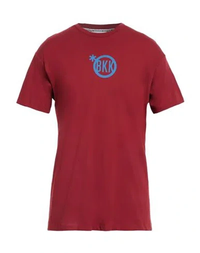 Bikkembergs Man T-shirt Burgundy Size M Cotton, Elastane In Red