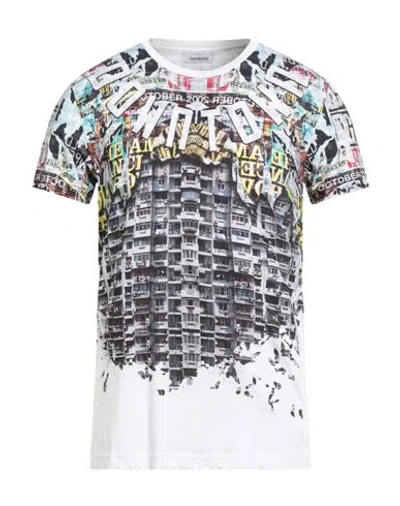 Bikkembergs Man T-shirt Charcoal Size S Cotton, Modal In White
