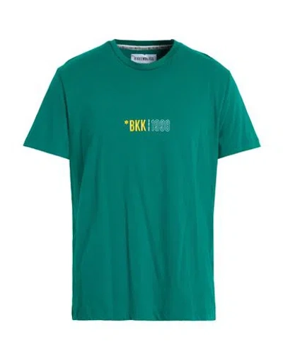 Bikkembergs Man T-shirt Emerald Green Size L Cotton, Elastane