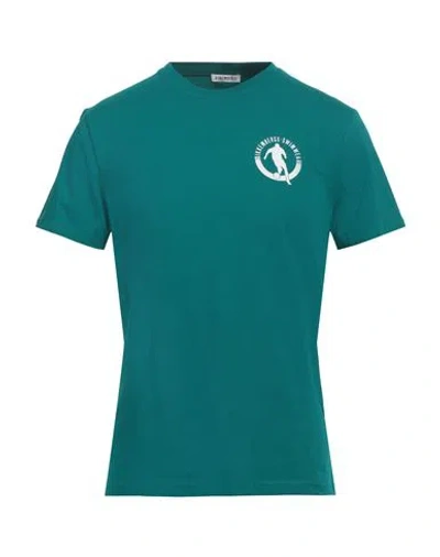 Bikkembergs Man T-shirt Emerald Green Size M Cotton, Elastane