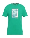 Bikkembergs Man T-shirt Green Size L Cotton