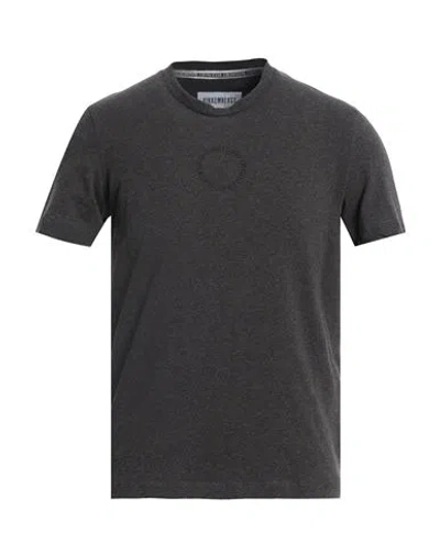 Bikkembergs Man T-shirt Grey Size L Cotton, Elastane