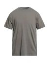 Bikkembergs Man T-shirt Lead Size L Cotton, Elastane In Grey