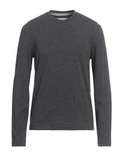 Bikkembergs Man T-shirt Lead Size Xxl Cotton, Elastane In Gray