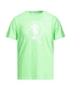 Bikkembergs Man T-shirt Lime Green Size M Cotton, Elastane