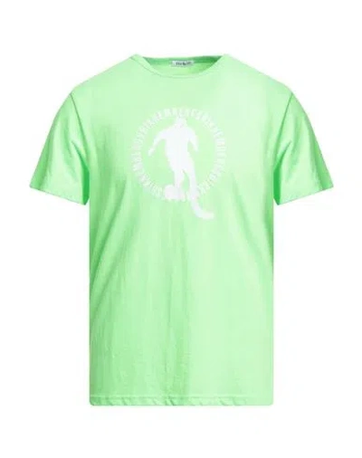 Bikkembergs Man T-shirt Lime Green Size M Cotton, Elastane