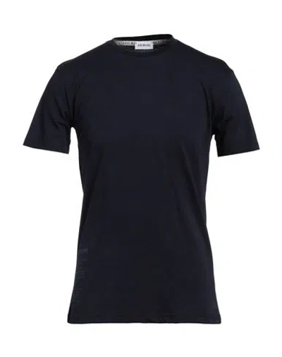 Bikkembergs Man T-shirt Midnight Blue Size 38 Cotton