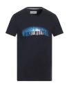 Bikkembergs Man T-shirt Midnight Blue Size L Cotton, Elastane