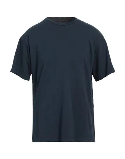 Bikkembergs Man T-shirt Navy Size M Cotton, Elastane In Navy Blue