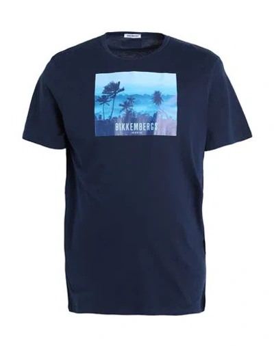 Bikkembergs Man T-shirt Navy Blue Size Xl Cotton
