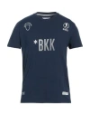Bikkembergs Man T-shirt Navy Size M Cotton, Elastane In Navy Blue