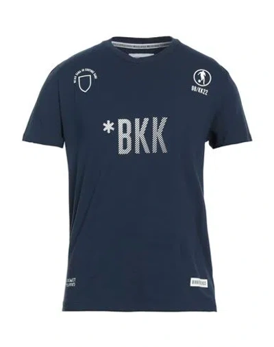 Bikkembergs Man T-shirt Navy Size M Cotton, Elastane In Navy Blue