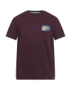 Bikkembergs Man T-shirt Plum Size M Cotton, Lycra In Purple
