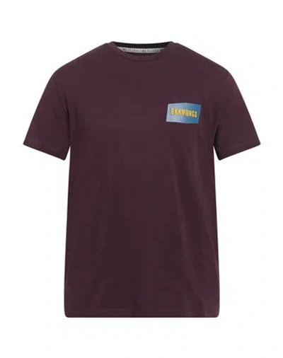 Bikkembergs Man T-shirt Plum Size M Cotton, Lycra In Purple