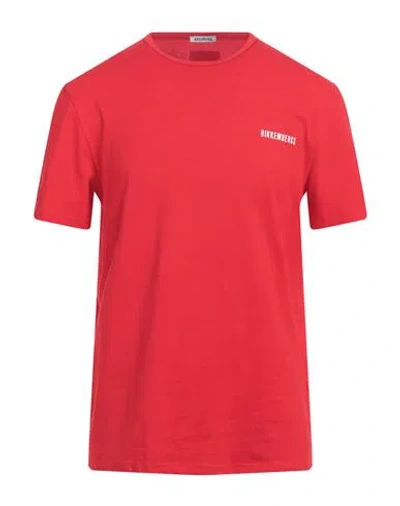 Bikkembergs Man T-shirt Red Size L Cotton, Elastane
