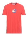 Bikkembergs Man T-shirt Red Size Xxl Cotton, Elastane