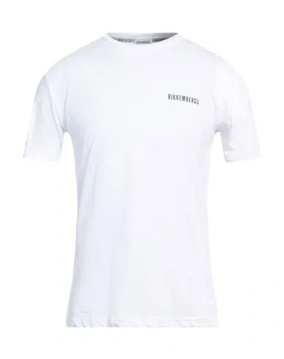 Bikkembergs Man T-shirt White Size 44 Cotton