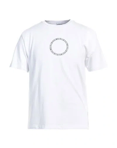Bikkembergs Man T-shirt White Size 44 Cotton, Elastane