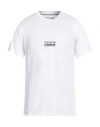 Bikkembergs Man T-shirt White Size M Cotton, Elastane In White