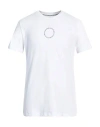 Bikkembergs Man T-shirt White Size L Cotton, Elastane