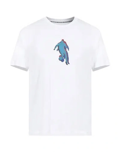 Bikkembergs Man T-shirt White Size S Cotton, Elastane