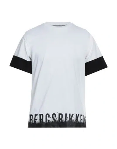 Bikkembergs Man T-shirt White Size S Cotton, Elastane