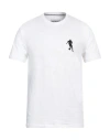 Bikkembergs Man T-shirt White Size S Cotton, Elastane In White