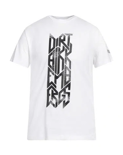 Bikkembergs Man T-shirt White Size Xs Cotton, Elastane