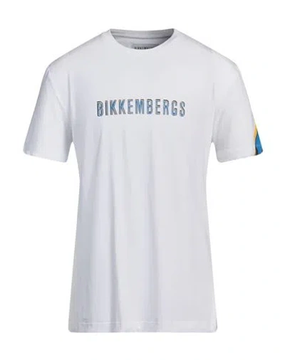 Bikkembergs Man T-shirt White Size Xxl Cotton, Elastane